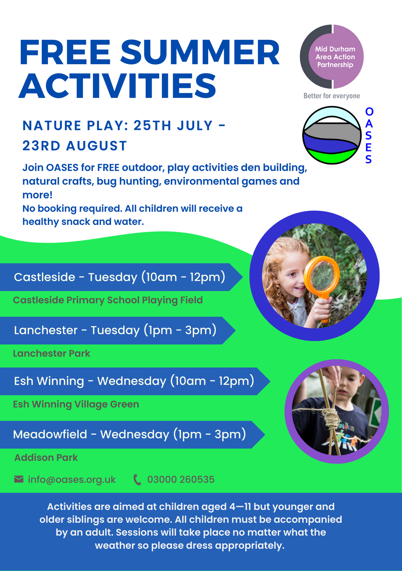 Interested in free summer activities for kids? Citizens Advice County